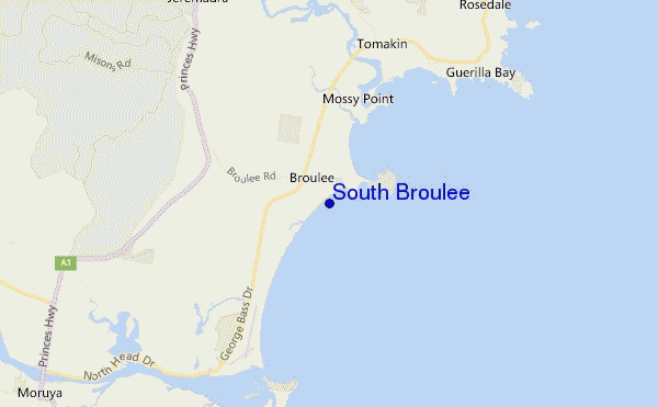 carte de localisation de South Broulee