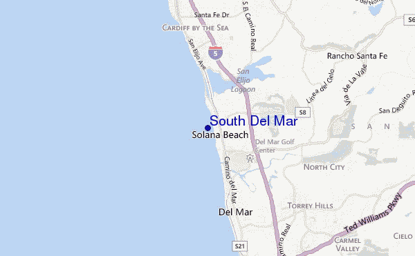 carte de localisation de South Del Mar