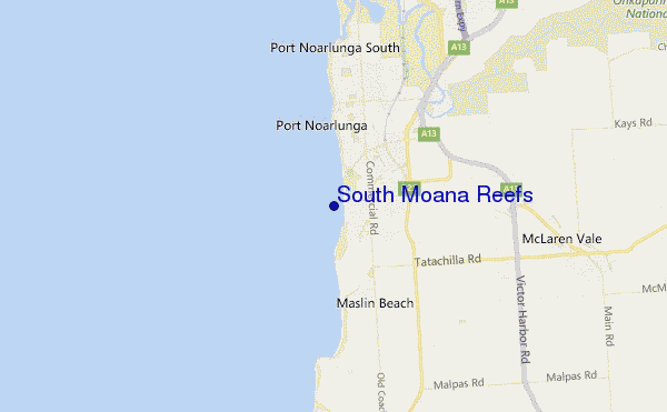 carte de localisation de South Moana Reefs