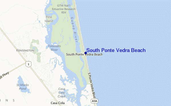 carte de localisation de South Ponte Vedra Beach