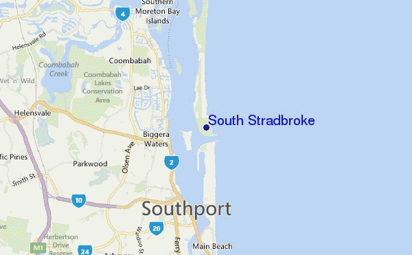 carte de localisation de South Stradbroke