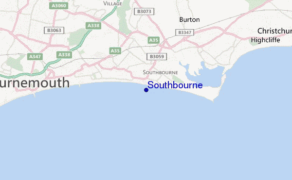 carte de localisation de Southbourne
