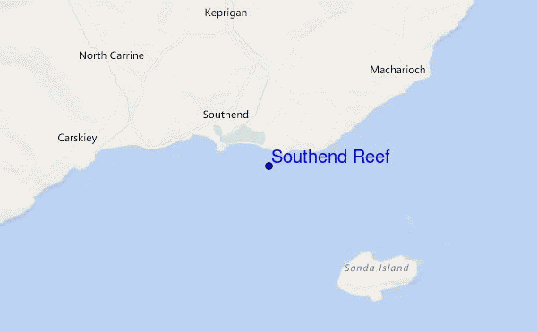 carte de localisation de Southend Reef