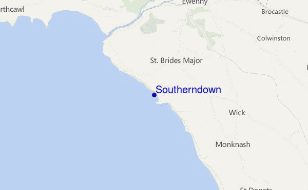 carte de localisation de Southerndown