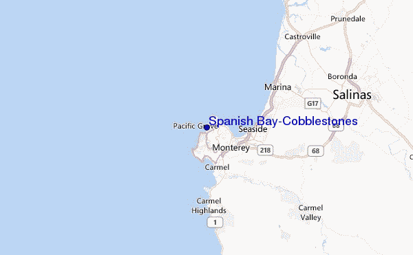 Spanish Bay-Cobblestones Location Map
