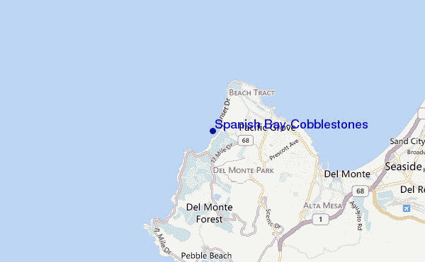 carte de localisation de Spanish Bay-Cobblestones