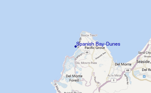 carte de localisation de Spanish Bay-Dunes