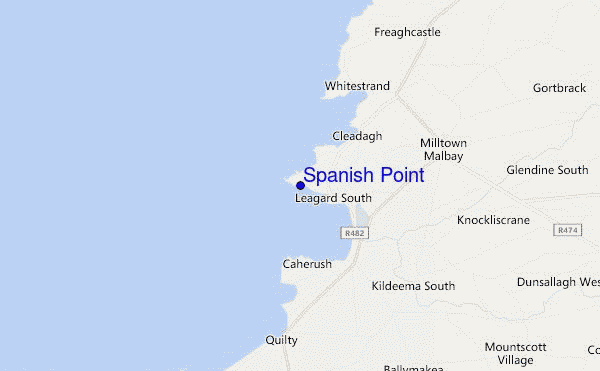 carte de localisation de Spanish Point