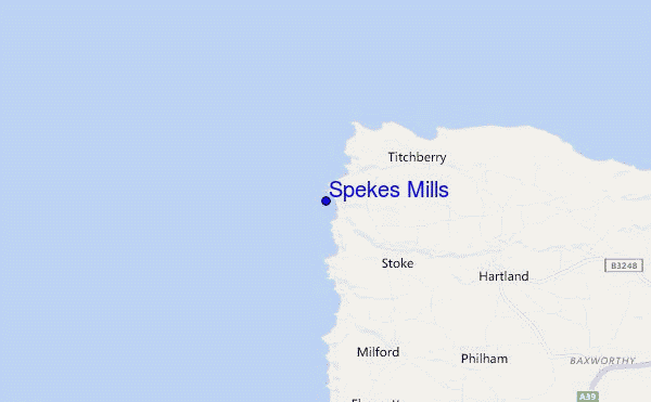 carte de localisation de Spekes Mills