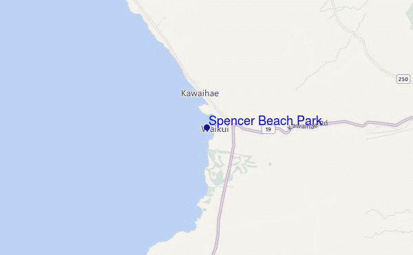 carte de localisation de Spencer Beach Park