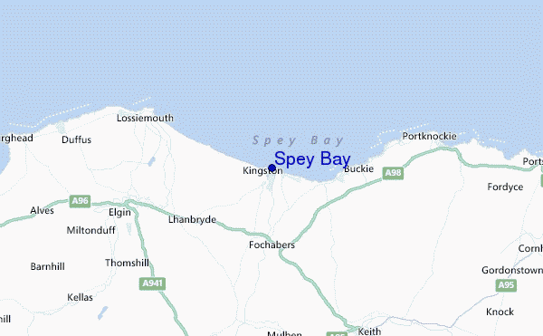 Spey Bay Location Map