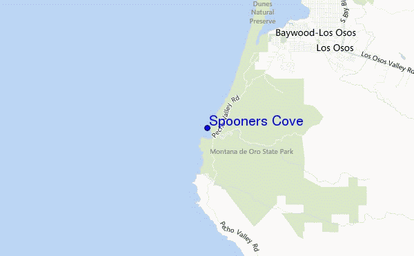 carte de localisation de Spooners Cove