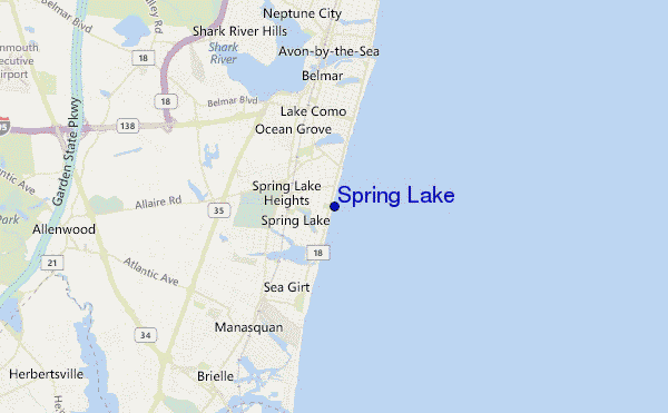 carte de localisation de Spring Lake