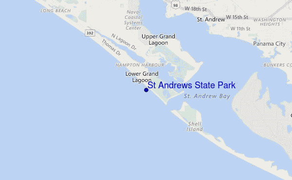 carte de localisation de St Andrews State Park