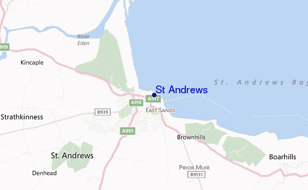 carte de localisation de St Andrews