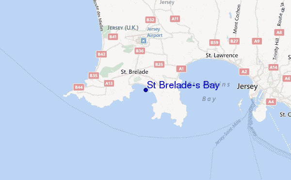 carte de localisation de St Brelade's Bay