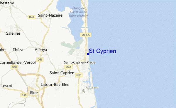 carte de localisation de St Cyprien
