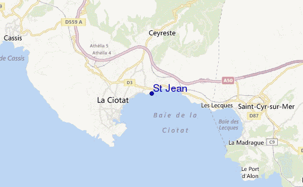 carte de localisation de St Jean
