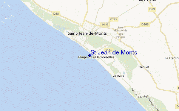 carte de localisation de St Jean de Monts