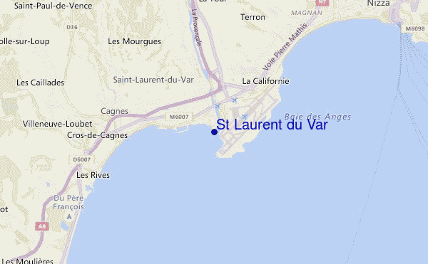carte de localisation de St Laurent du Var