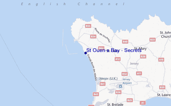 carte de localisation de St Ouen's Bay - Secrets