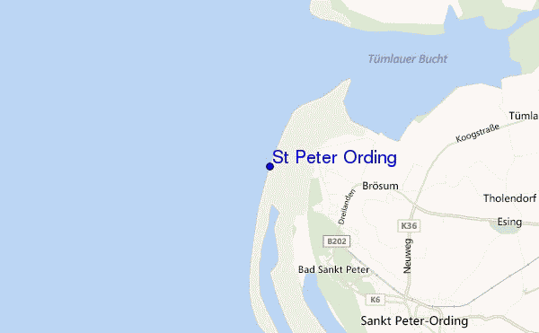 carte de localisation de St Peter Ording
