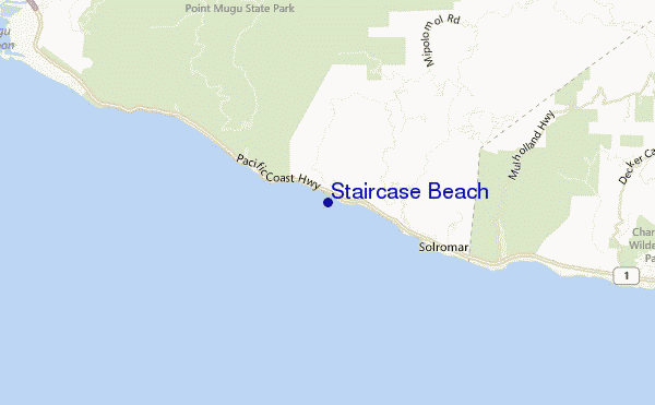 carte de localisation de Staircase Beach