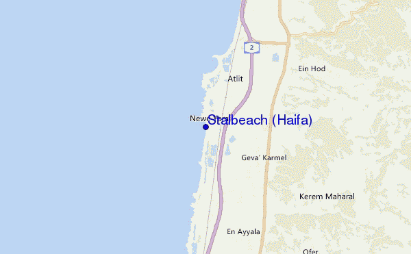 carte de localisation de Stalbeach (Haifa)