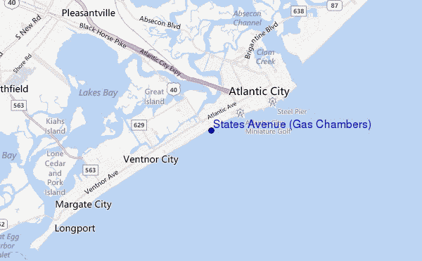 carte de localisation de States Avenue (Gas Chambers)