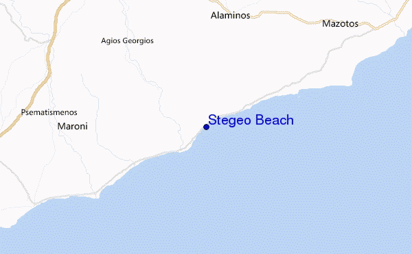 carte de localisation de Stegeo Beach