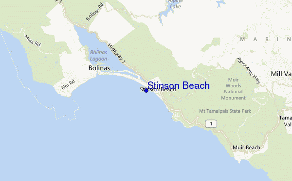 carte de localisation de Stinson Beach
