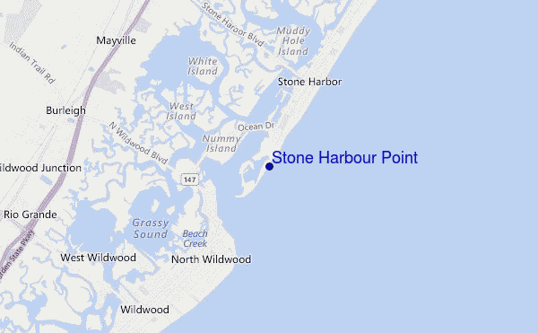 carte de localisation de Stone Harbour Point