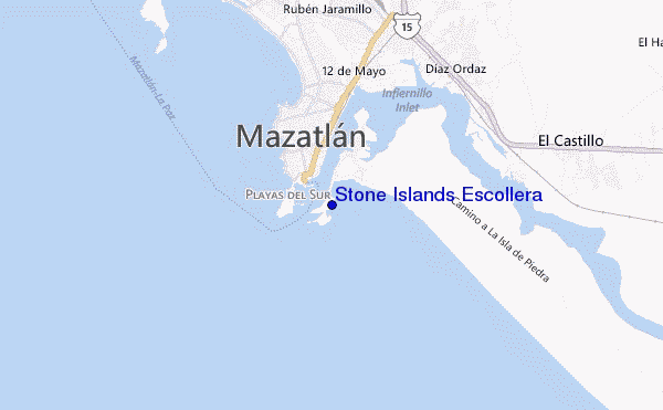 carte de localisation de Stone Islands Escollera