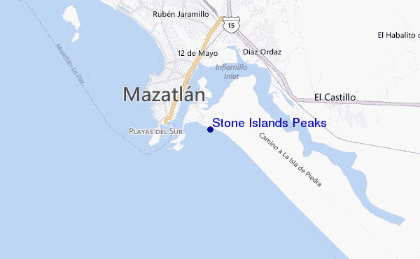 carte de localisation de Stone Islands Peaks