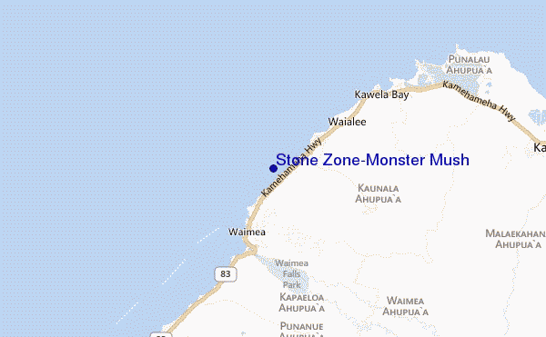 carte de localisation de Stone Zone/Monster Mush