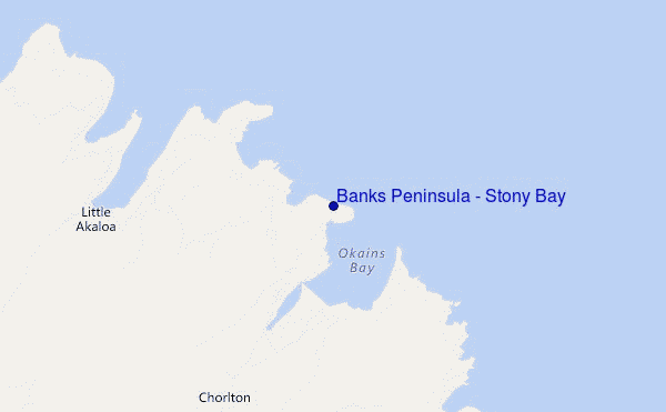 carte de localisation de Banks Peninsula - Stony Bay