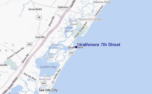 carte de localisation de Strathmere 7th Street