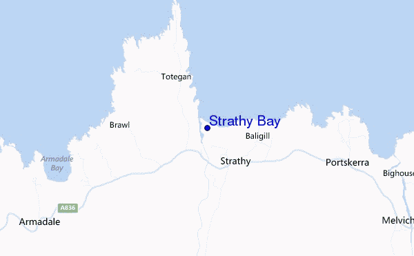 carte de localisation de Strathy Bay