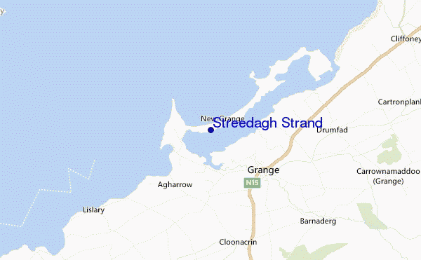 carte de localisation de Streedagh Strand