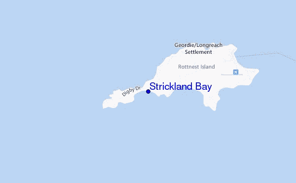 carte de localisation de Strickland Bay