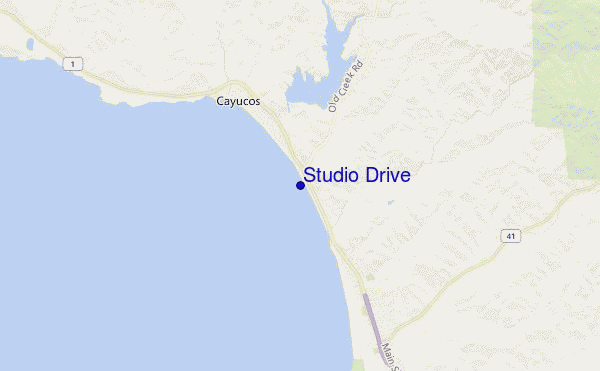 carte de localisation de Studio Drive