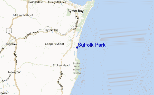 carte de localisation de Suffolk Park