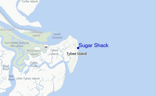 carte de localisation de Sugar Shack