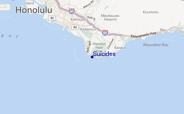 carte de localisation de Suicides