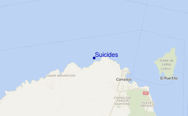 carte de localisation de Suicides