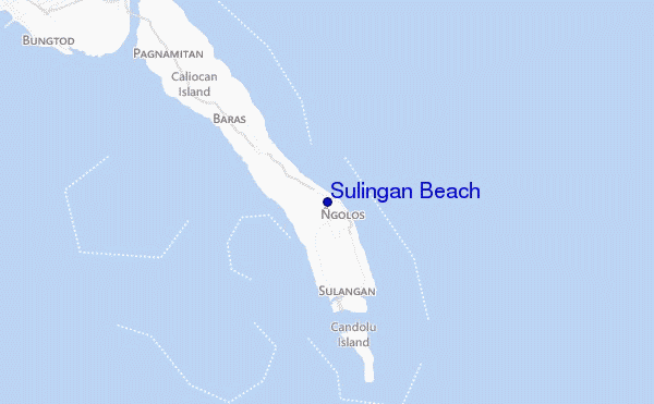 carte de localisation de Sulingan Beach