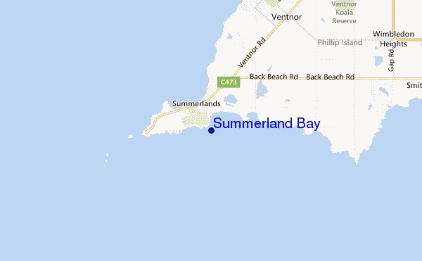 carte de localisation de Summerland Bay