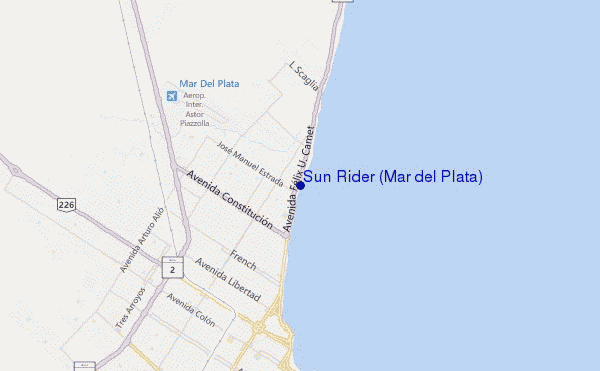 carte de localisation de Sun Rider (Mar del Plata)