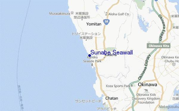 carte de localisation de Sunabe Seawall