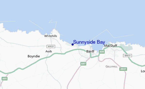 carte de localisation de Sunnyside Bay